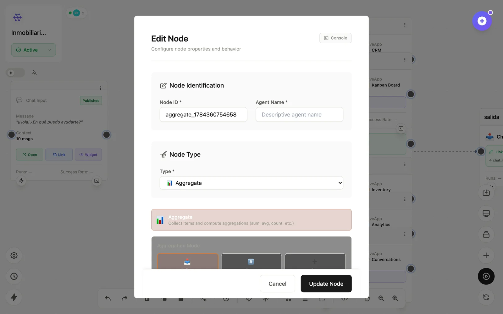 Aggregate node