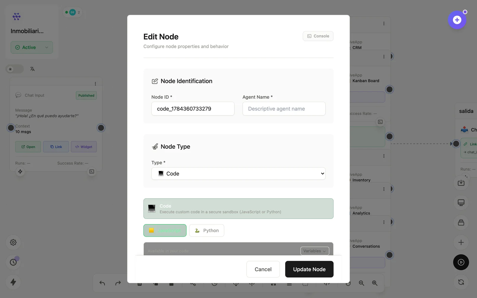 Code node