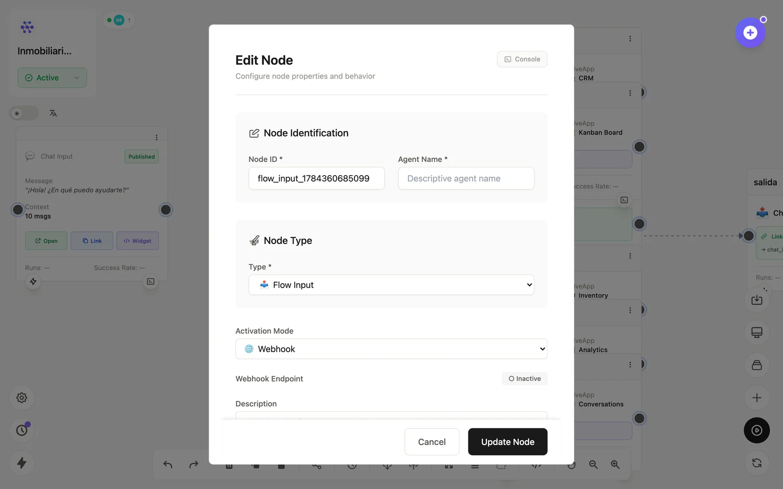Flow Input node