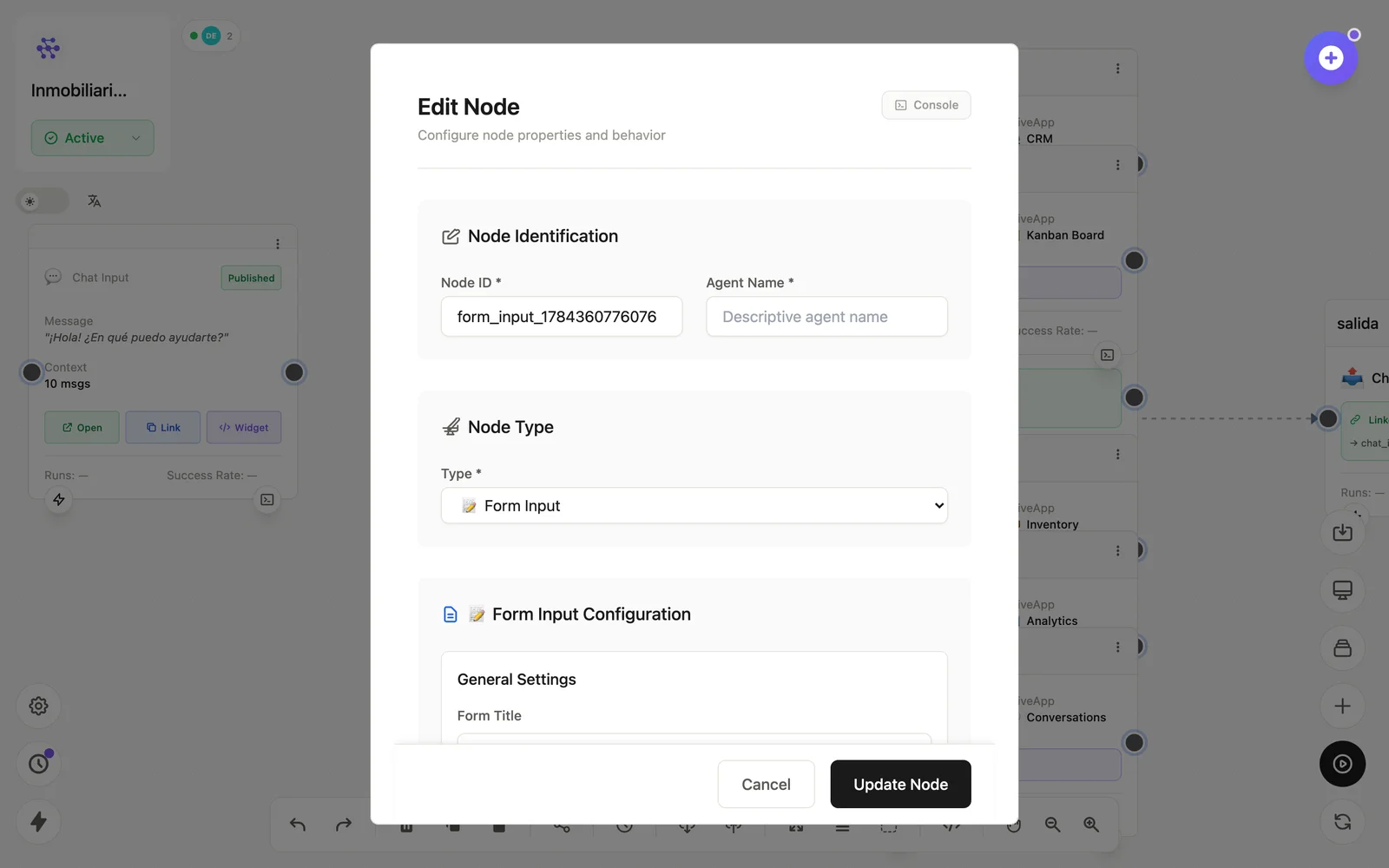 Form Input node