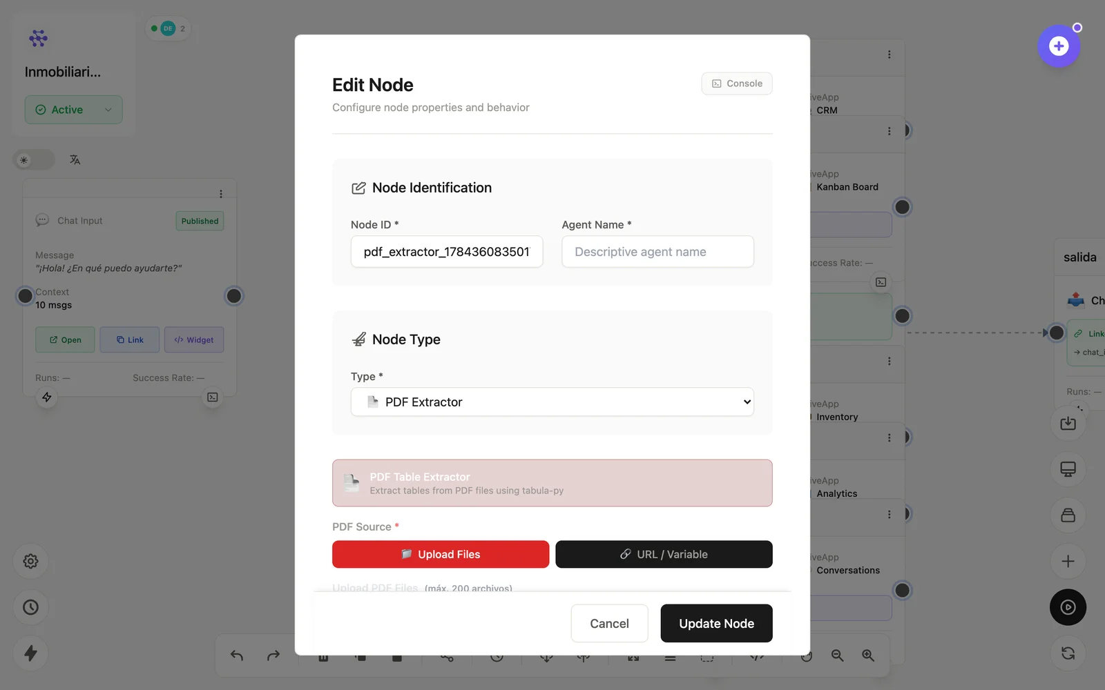 PDF Extractor node