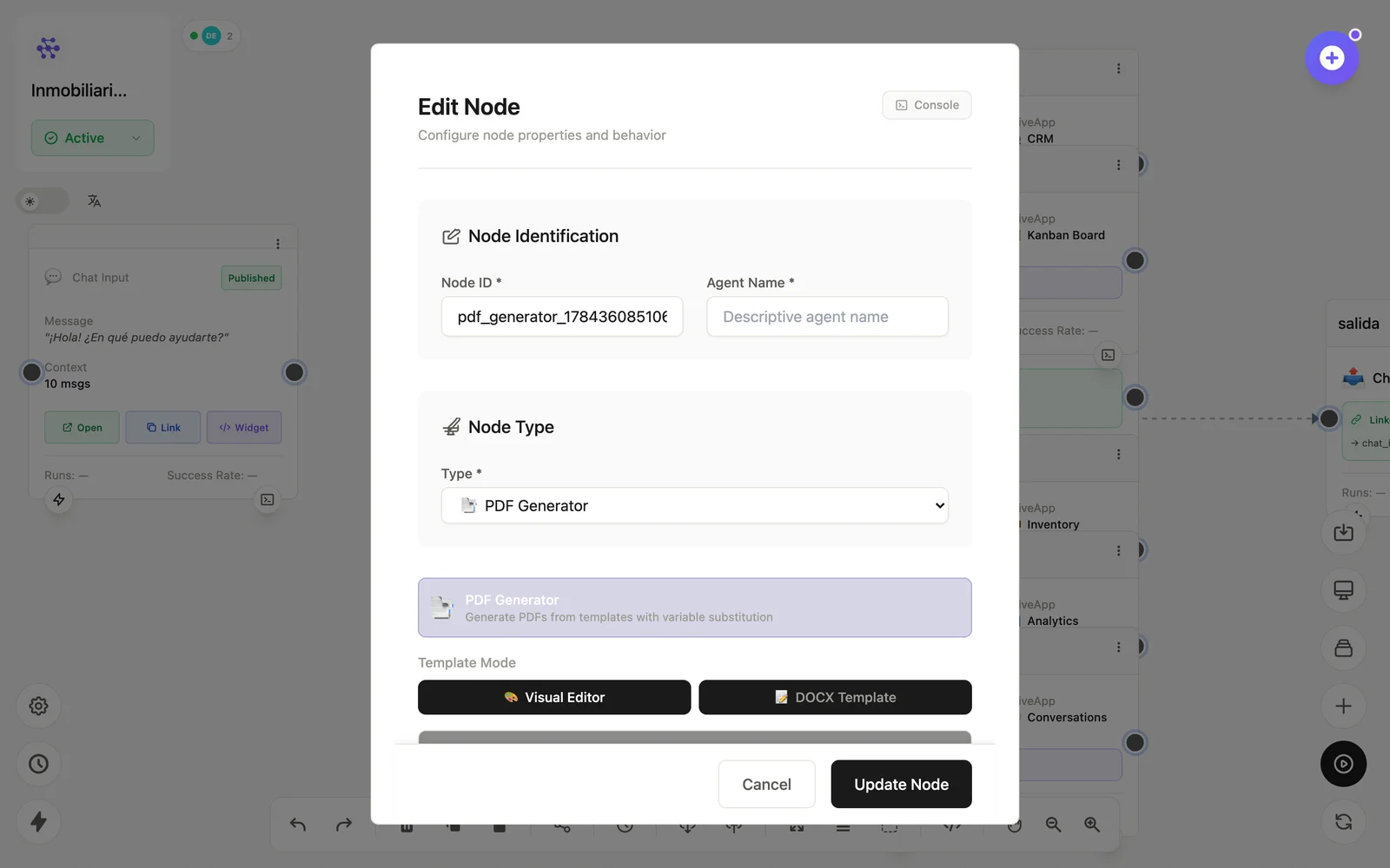 PDF Generator node