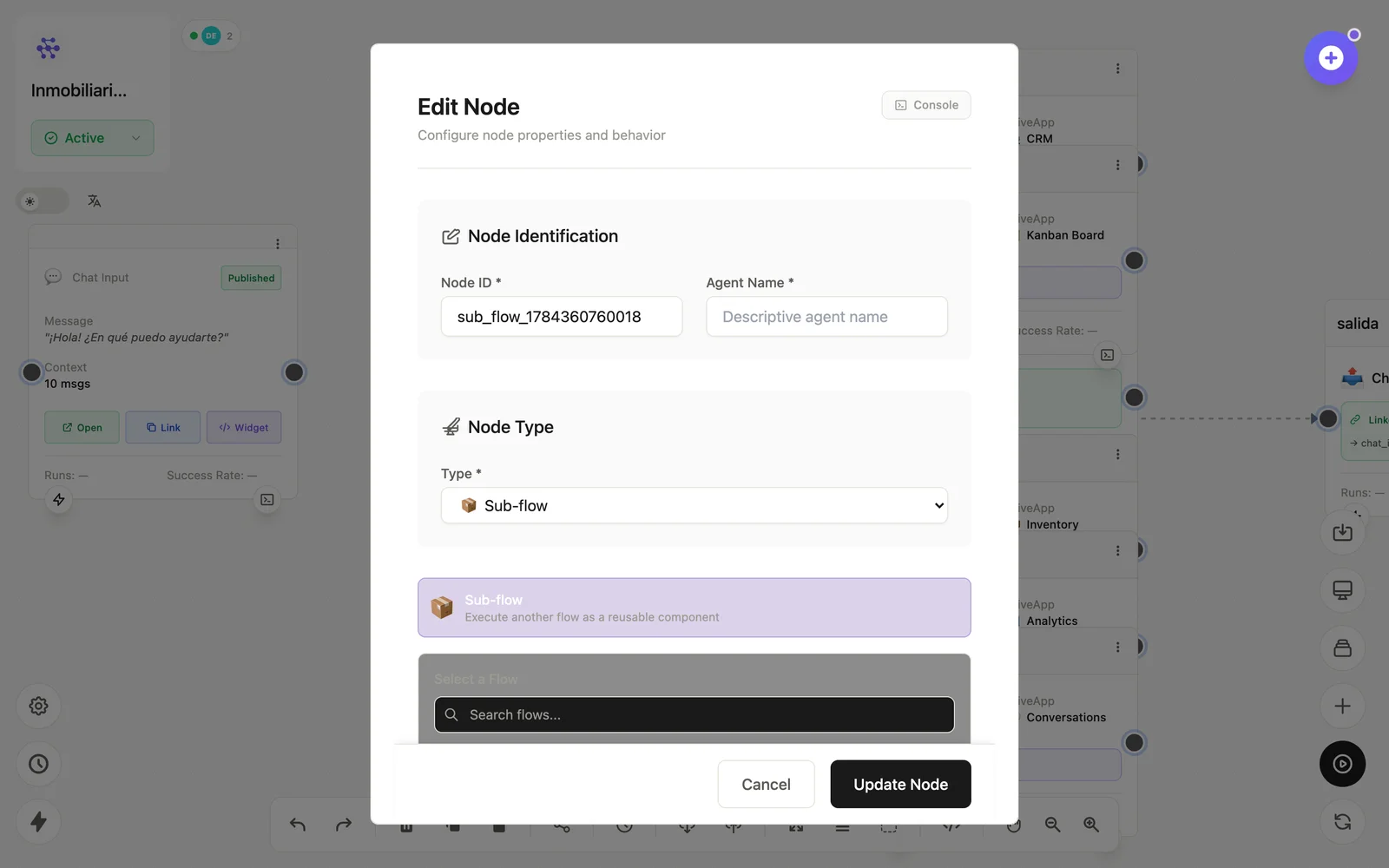 Sub-flow node